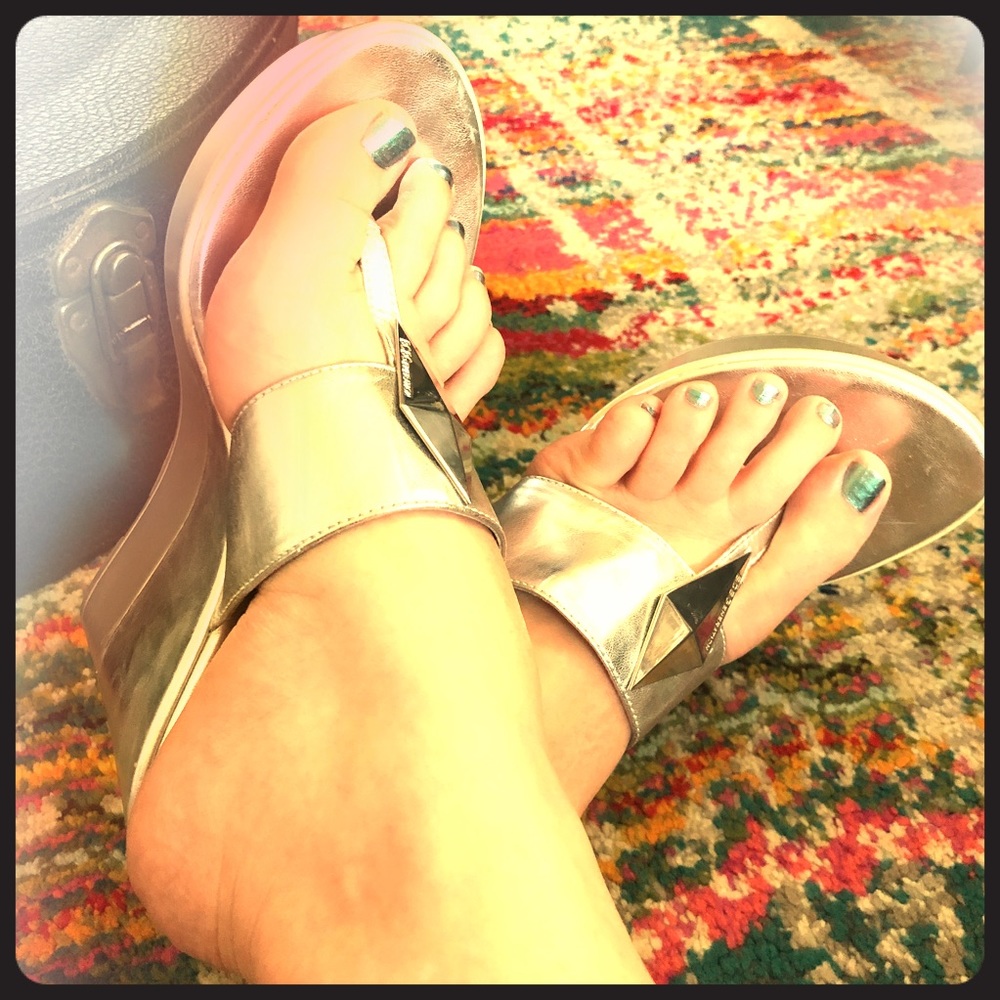 Silver Platform shoes